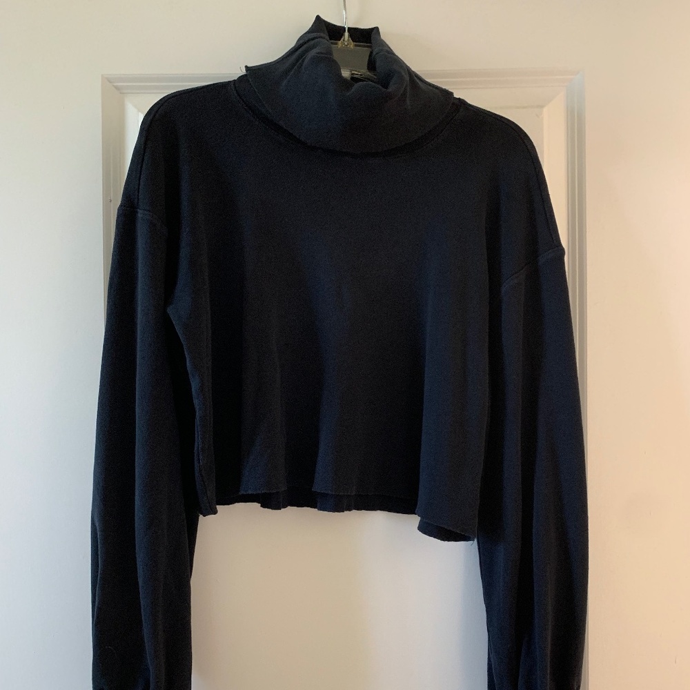 Free People Black Turtleneck Sweater